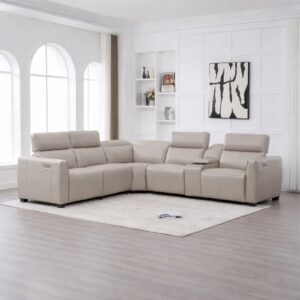 Nadal Modular Leather Lounge with Electric Recliners